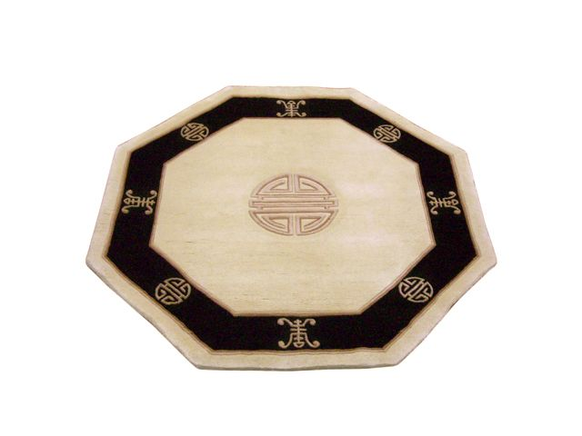 Premier Superwashed Chinese Rug - Cream & Black - Luxury handknotted Chinese Rug PSW523