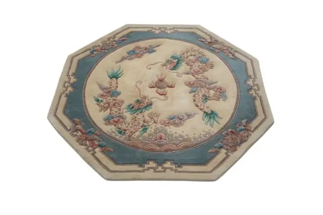 Premier Superwashed Chinese Rug - Cream - Luxury handknotted Chinese Rug PSW550
