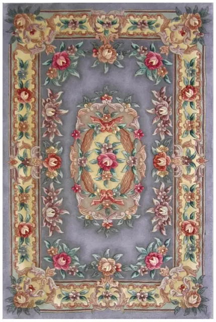 Premier Superwashed Chinese Rug - Grey - Luxury handknotted Chinese Rug PSW554