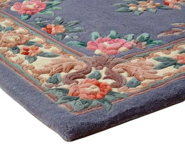 Premier Superwashed Chinese Rug - Grey - Luxury handknotted Chinese Rug PSW554