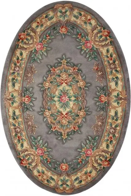 Premier Superwashed Chinese Rug - Grey - Luxury handknotted Chinese Rug PSW554