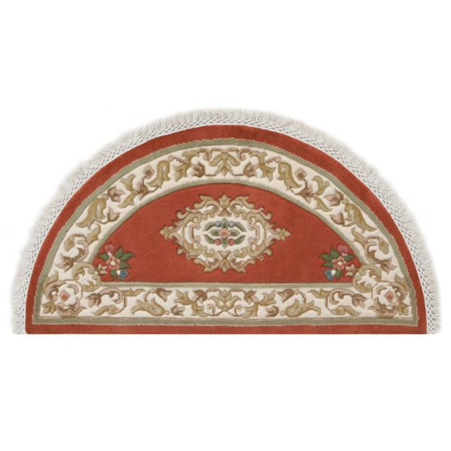 Super Rajbik rug - Orange - Handknotted Indian Aubusson design rug RAJ012