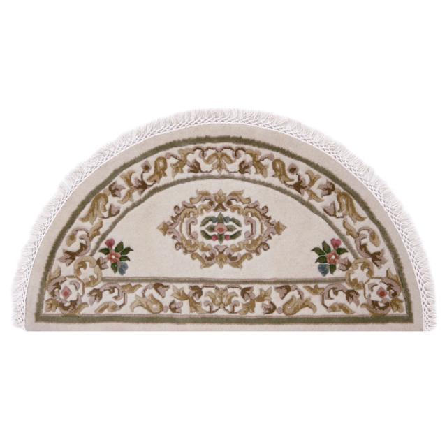 Super Rajbik rug - Cream - Handknotted Indian Aubusson design rug RAJ023