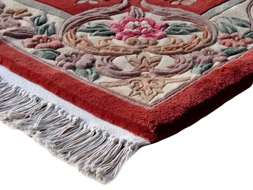 Premier Superwashed Chinese Rug - Orange - Luxury handknotted Chinese Rug PSW113