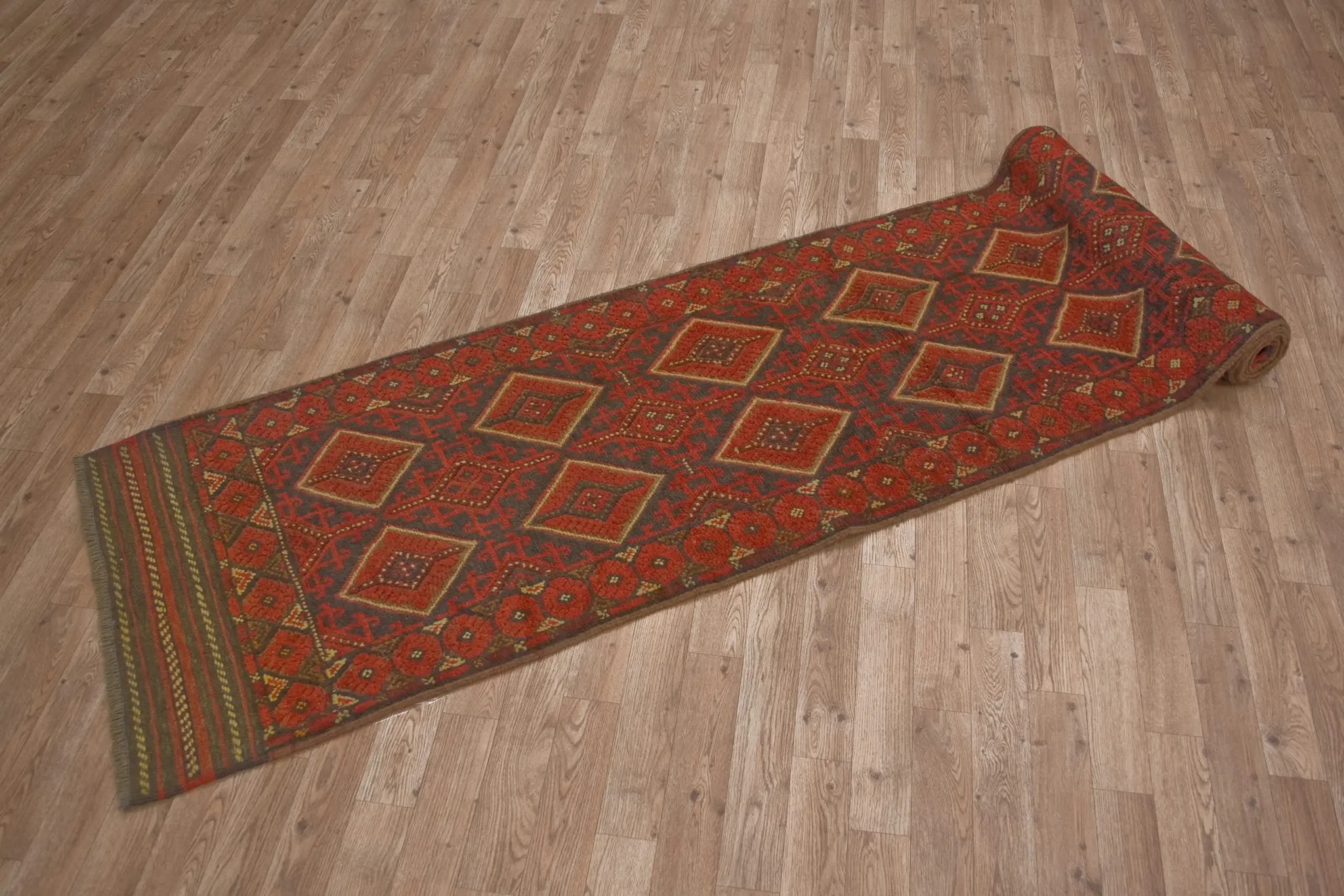 Afghan Mushwani Tribal Rug AMU048000 365x70