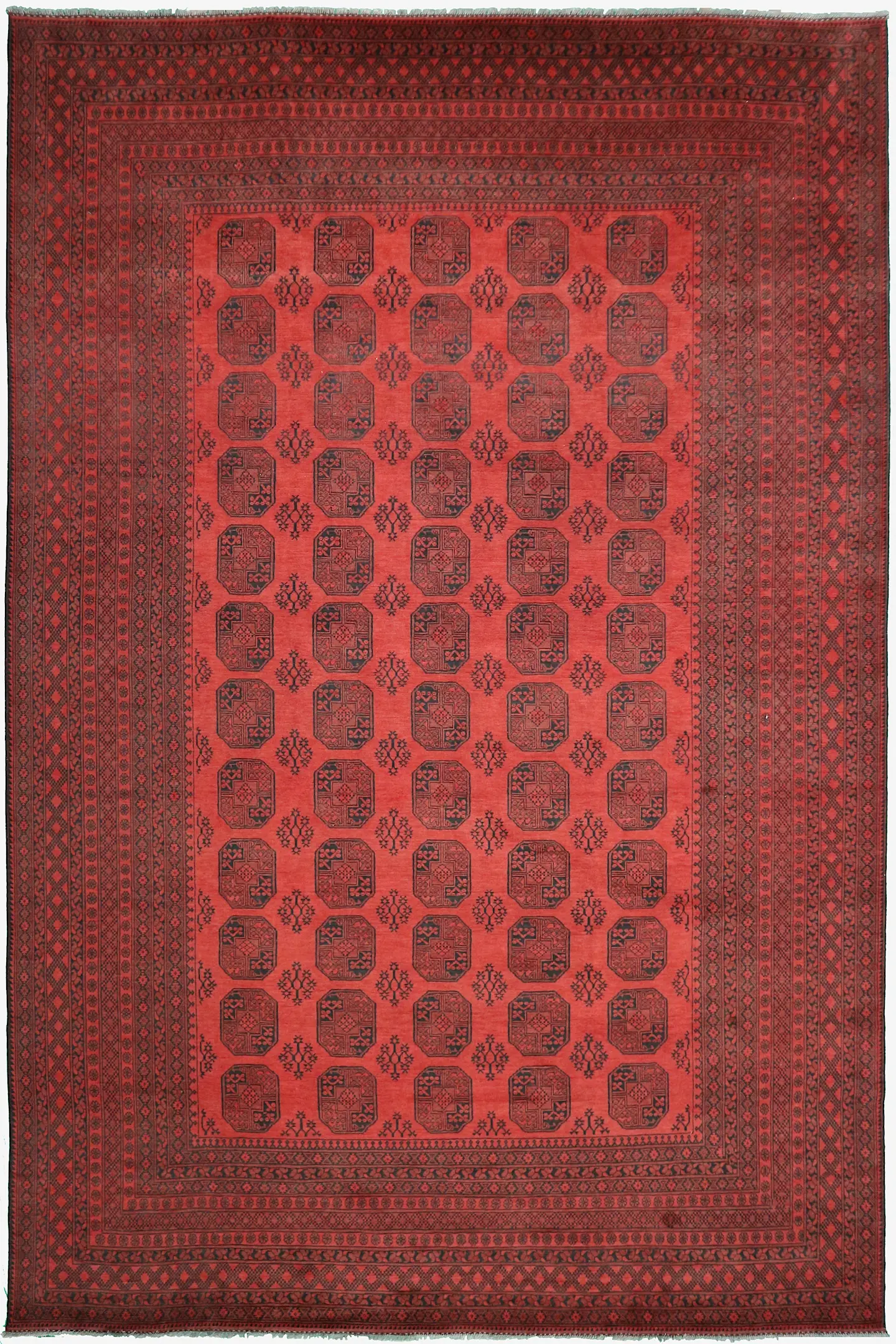Fine Afghan Red Rug ARE036000 581x411
