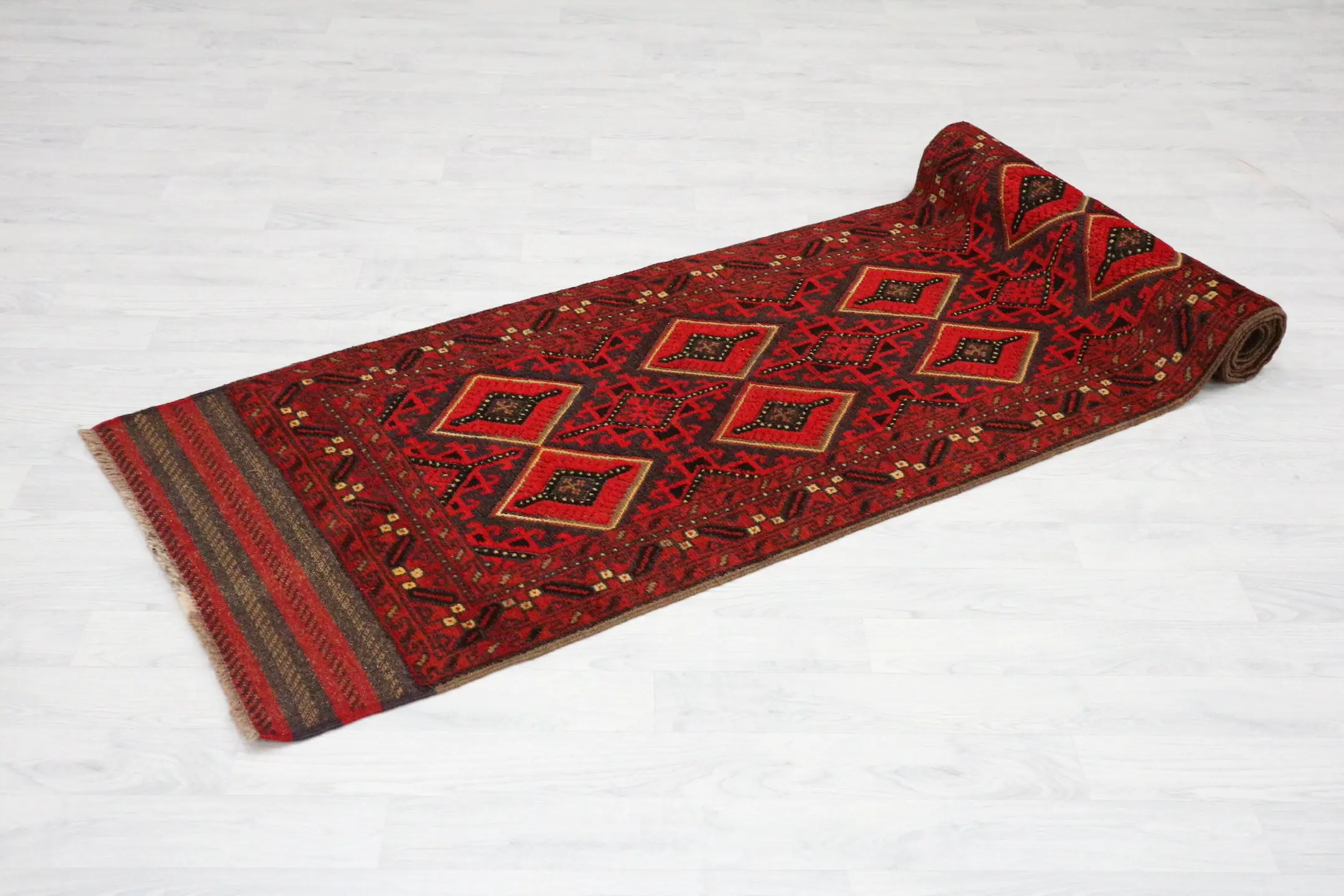 Afghan Mushwani Tribal Rug AMU048000 359x77