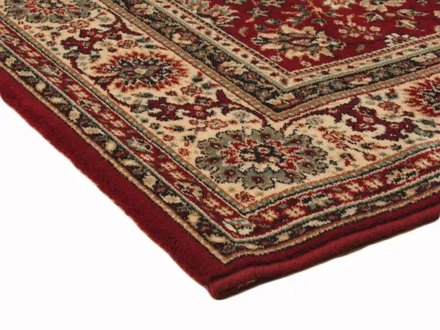 Kashmir woven rug - Red - Machine woven rug with Traditional design KAS228