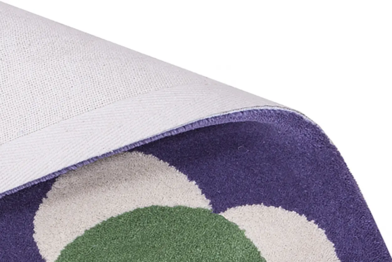 Kids Rug Purple Flowers LKI012