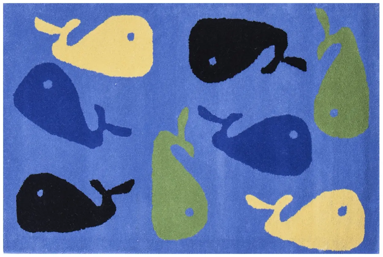 Kids Rug Blue Fish LKI025