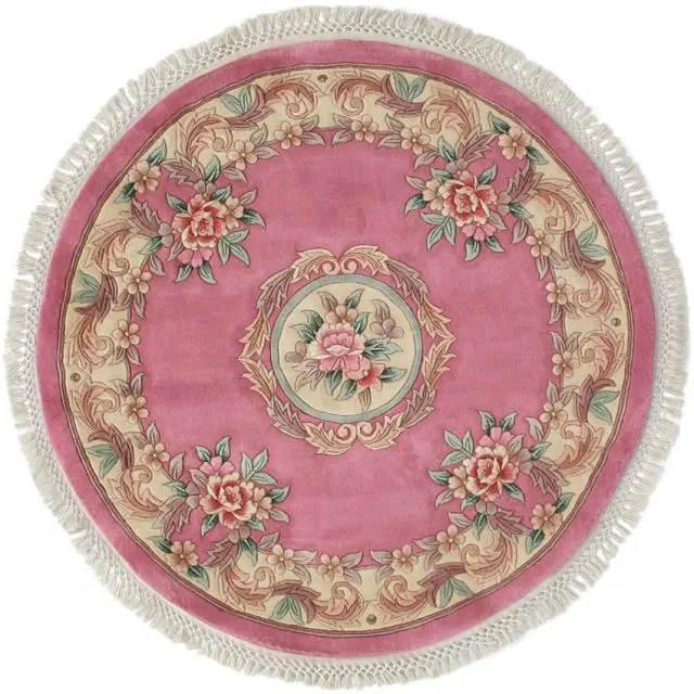 Premier Superwashed Chinese Rug - Pink - Luxury handknotted Chinese Rug PSW105