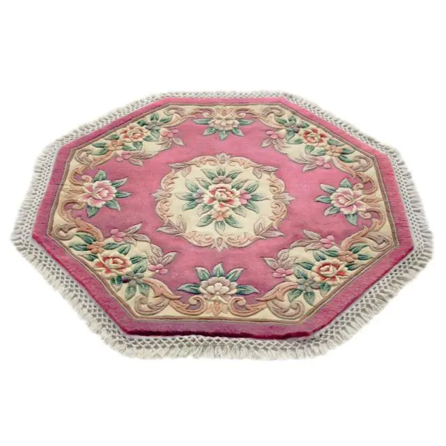 Premier Superwashed Chinese Rug - Pink - Luxury handknotted Chinese Rug PSW105