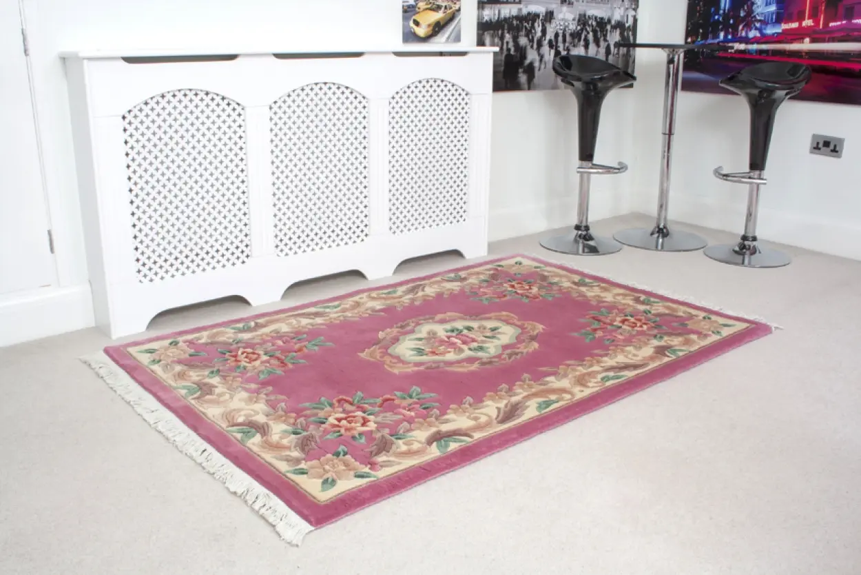 Premier Superwashed Chinese Rug - Pink - Luxury handknotted Chinese Rug PSW105