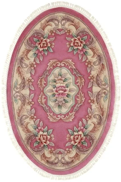 Premier Superwashed Chinese Rug - Pink - Luxury handknotted Chinese Rug PSW105