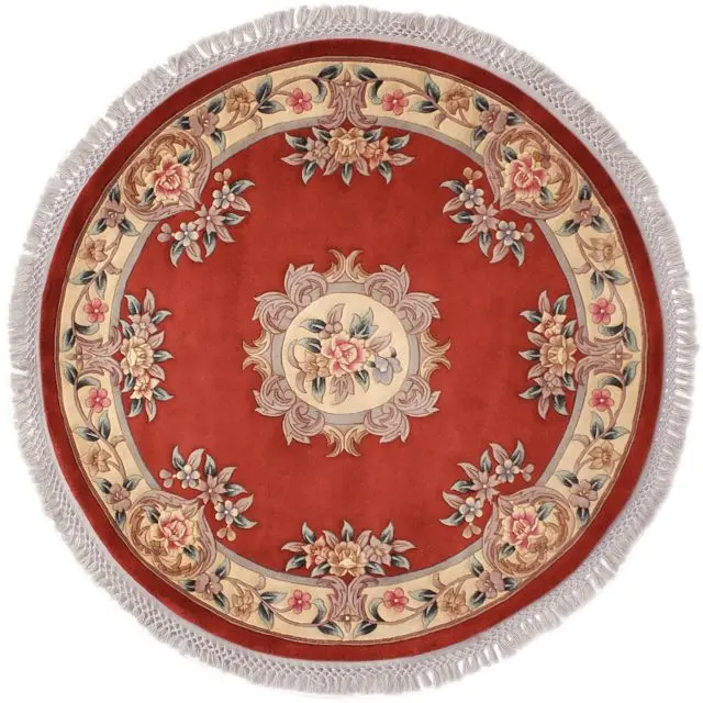 Premier Superwashed Chinese Rug - Orange - Luxury handknotted Chinese Rug PSW113