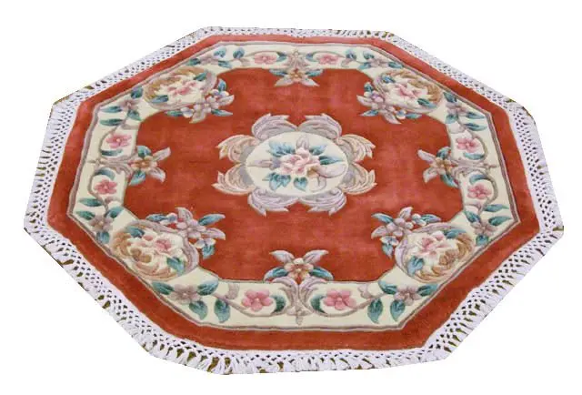 Premier Superwashed Chinese Rug - Orange - Luxury handknotted Chinese Rug PSW113