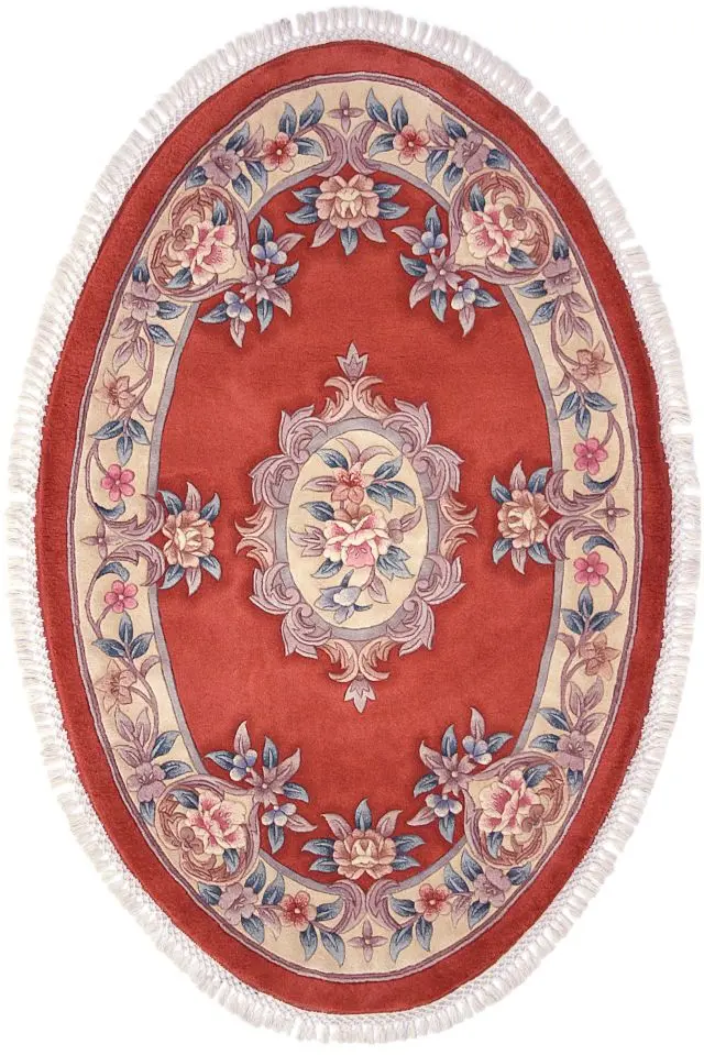 Premier Superwashed Chinese Rug - Orange - Luxury handknotted Chinese Rug PSW113