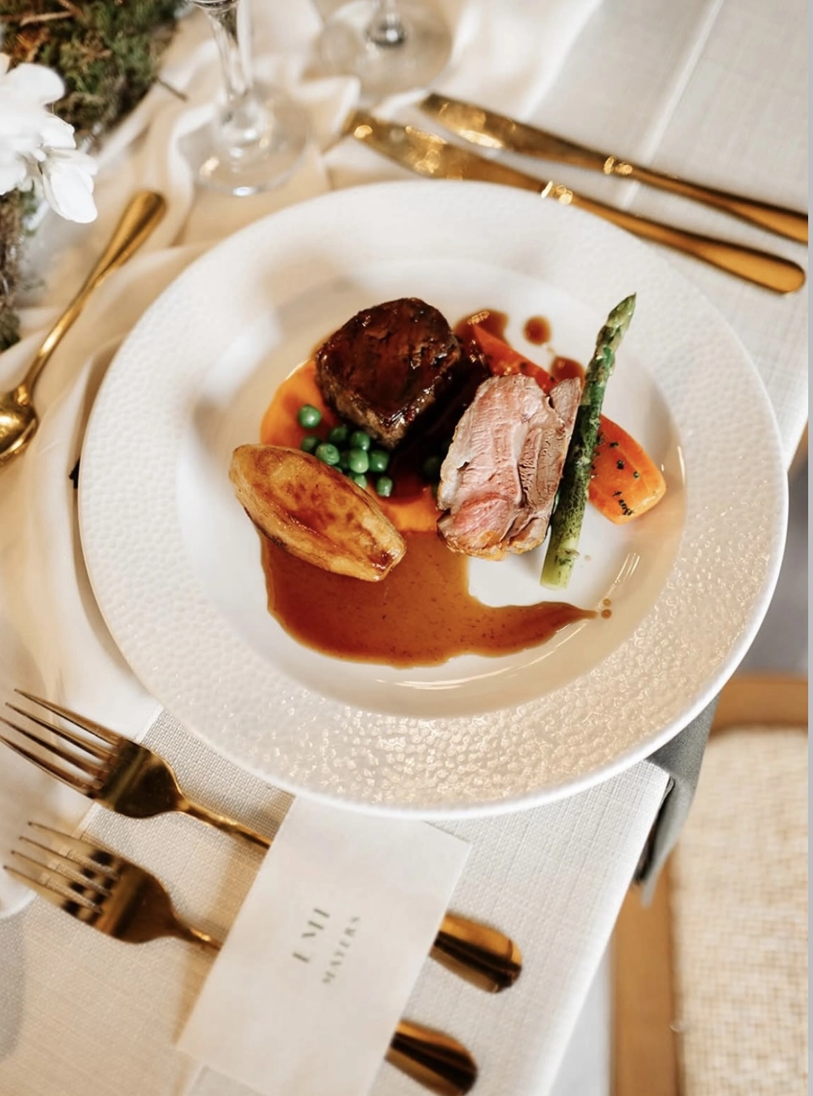 A plated meal from Cheek and tongue